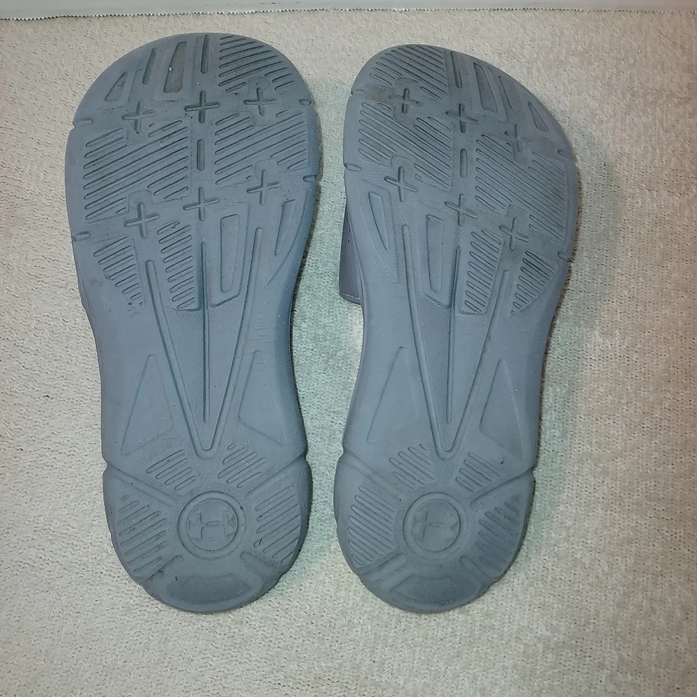 Under Armour kid's slides gray and red size 5Y/Eur 37.5